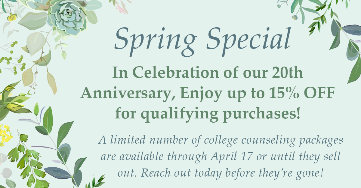 Spring Special Graphic Banner promoting 9th Grade packages for qualifying purchases.